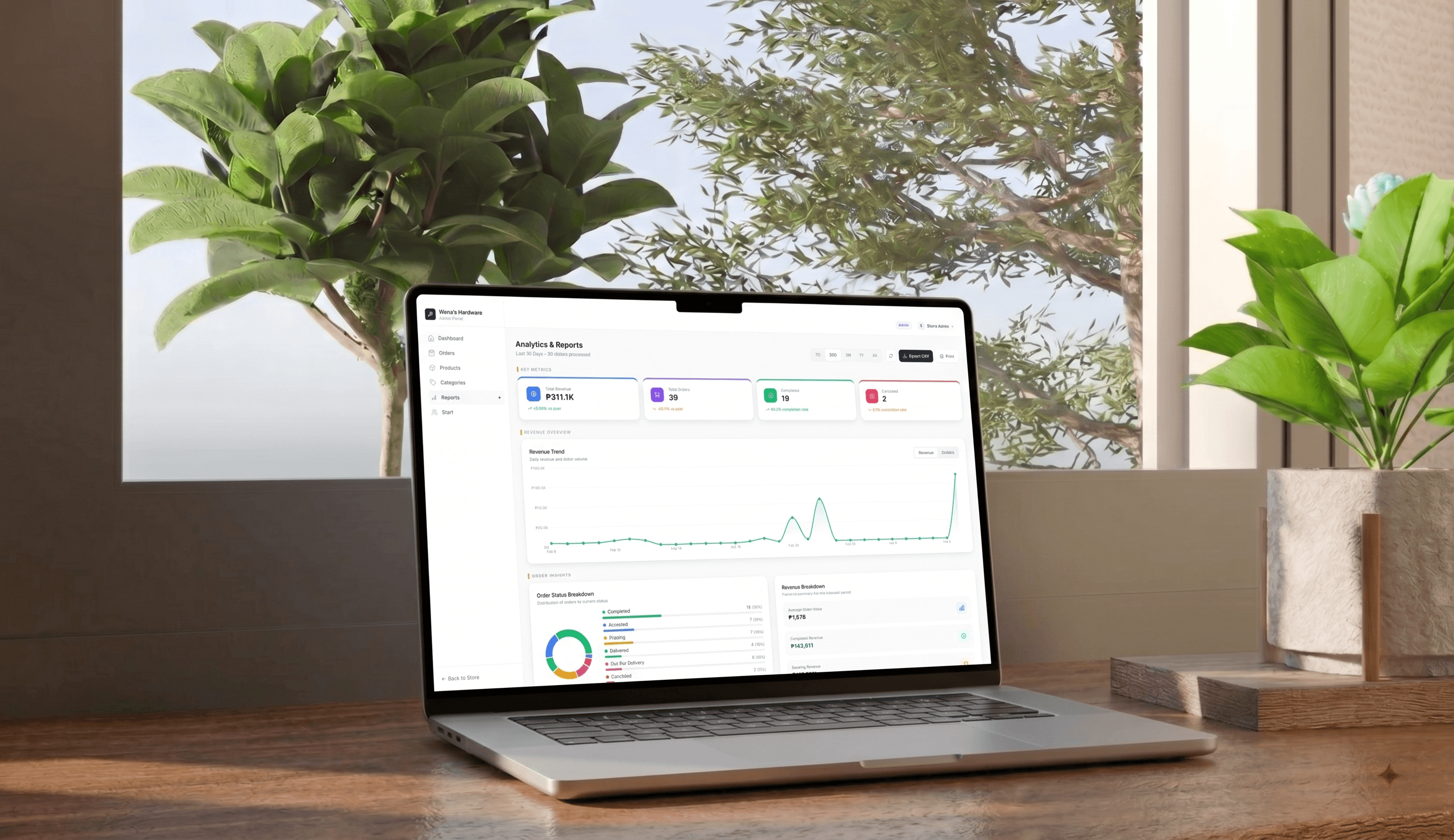 Hardware Store admin dashboard